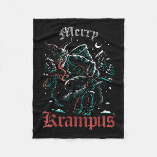 Couverture Polaire Joyeux Noël Krampus Noël Noël Noël Horreur Mal lai