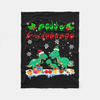 Couverture Polaire Joyeux Noël mignon Xmas T-rex Asl Langue des Signe