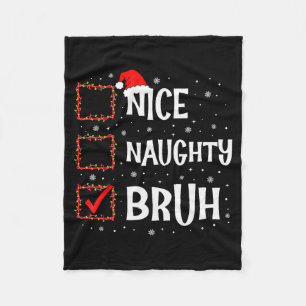 Couverture Polaire Joyeux Noël Moche Gentil Frère Drôle Liste de Noël