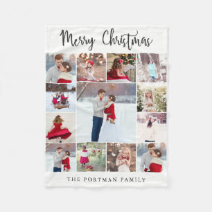 Couverture Polaire Joyeux Noël Photo Holiday