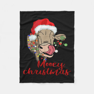 Couverture Polaire Joyeux Noël Vache T Shirt Génisse Agriculteur Xmas