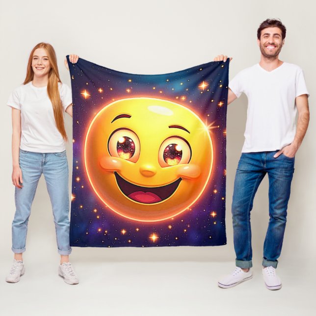 Couverture Polaire Joyeux oeil cosmique Emoji (En situation)