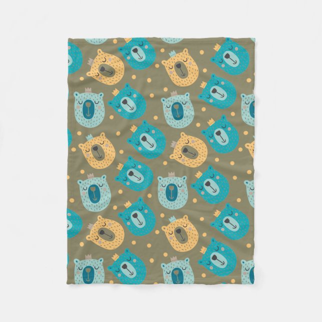 Couverture Polaire Joyeux Ours Kings (Devant)