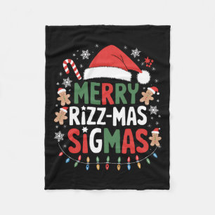 Couverture Polaire Joyeux Rizz Mas Sigmas Funny Gen Alpha X mas Père 