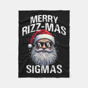 Couverture Polaire Joyeux Rizzmas Sigmas - Gen Alpha Funny Noël S