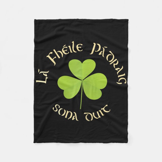 Couverture Polaire Joyeux Saint-Patrick La Fheile Padraig Sona Duit  (Devant)
