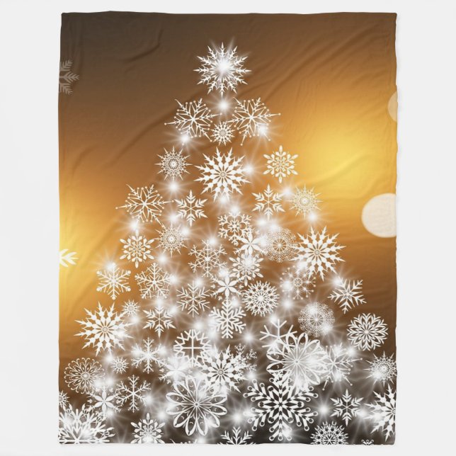 Couverture Polaire Joyeux sapin de Noël (Devant)