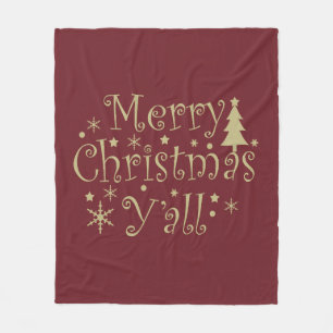 Couverture Polaire Joyeux sapin de Noël décoré