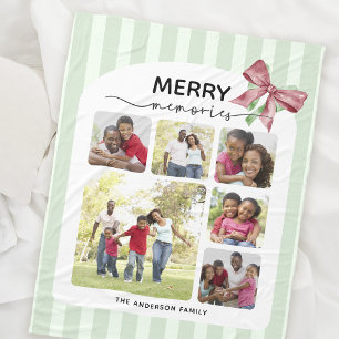 Couverture Polaire Joyeux souvenirs Photo Collage Noël