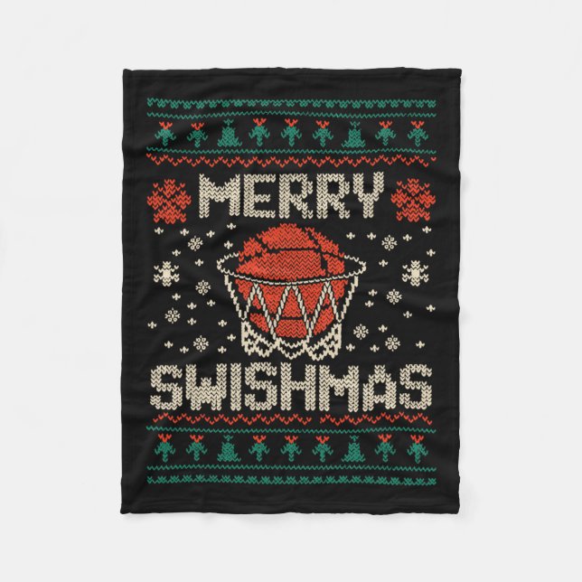 Couverture Polaire Joyeux Swishmas Vilain Sweat de Noël Bysketll (Devant)