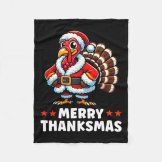 Couverture Polaire Joyeux Thanksmas Thanksgiving Turquie Noël Drôle