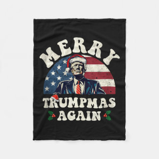 Couverture Polaire Joyeux Trumpmas Noël Drôle Trump Président Encore