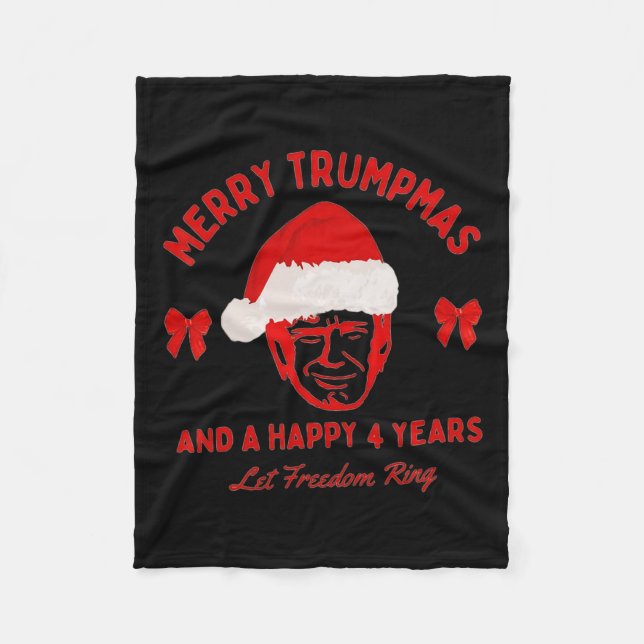 Couverture Polaire Joyeux Trumpmas Père Noël Trump Pajamas de Noël Dr (Devant)