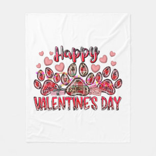 Couverture Polaire Joyeux Valentines Jour chien animal