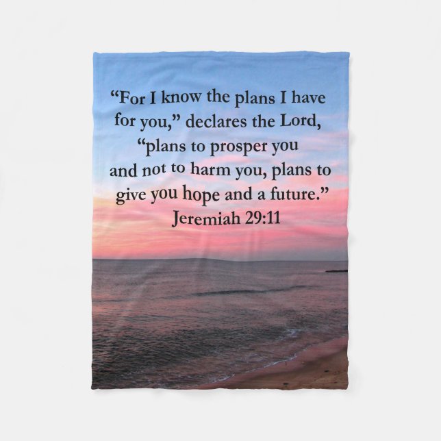 COUVERTURE POLAIRE JOYFUL JEREMIAH 29:11 SUNRISE (Devant)