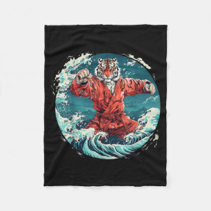 Couverture Polaire Judo Tiger Waves Judo Taekwondo Kickboxing Arts Ma
