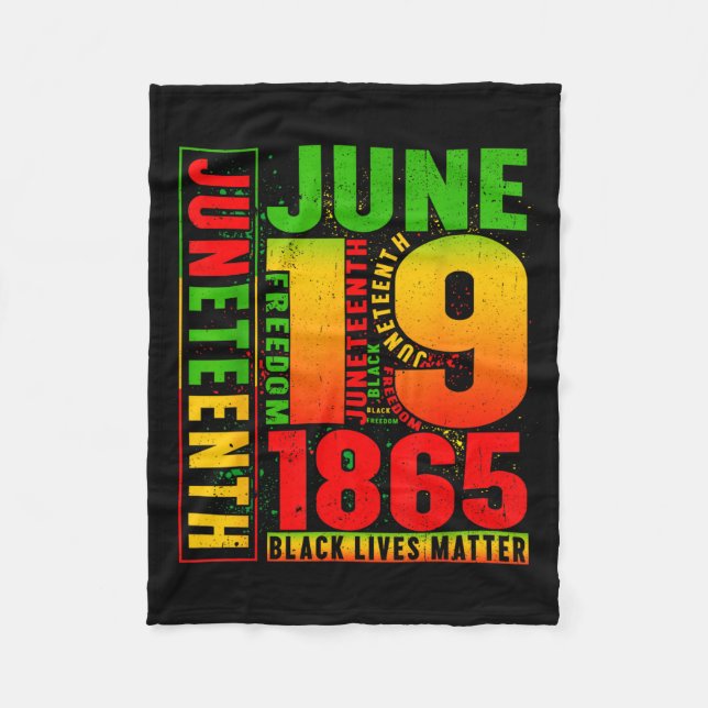 Couverture Polaire Juneteenth 1865 -ish Jour de l'Indépendance Hommes (Devant)