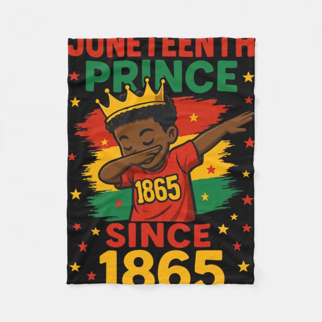 Couverture Polaire Juneteenth 1865 Tout-Petits Garçon Dabbing Prince  (Devant)
