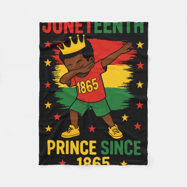 Couverture Polaire Juneteenth 1865 Tout-Petits Garçon Dabbing Prince  (Devant)