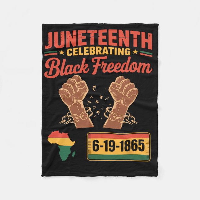 Couverture Polaire Juneteenth 2025 Célébration de la liberté noire 19 (Devant)