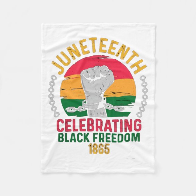 Couverture Polaire Juneteenth célébrant la liberté noire 1865 (Devant)