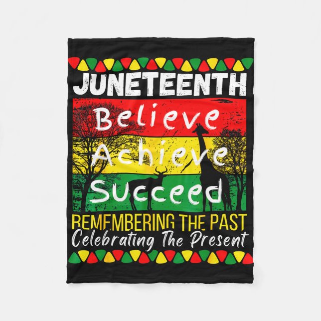 Couverture Polaire Juneteenth est la fête de l'indépendance fierté no (Devant)
