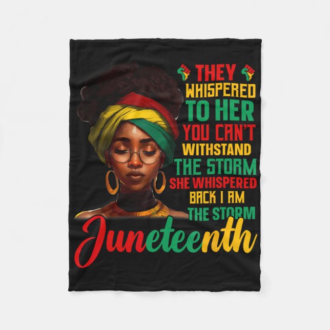 Couverture Polaire Juneteenth Je Suis La Tempête Femmes Noires Mois D (Devant)