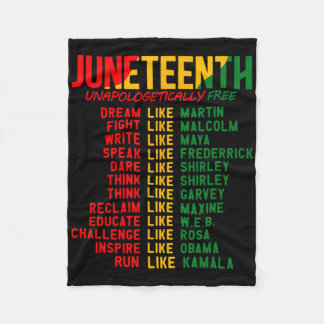 Couverture Polaire Juneteenth Leaders Hommes Femmes Inconditionnellem
