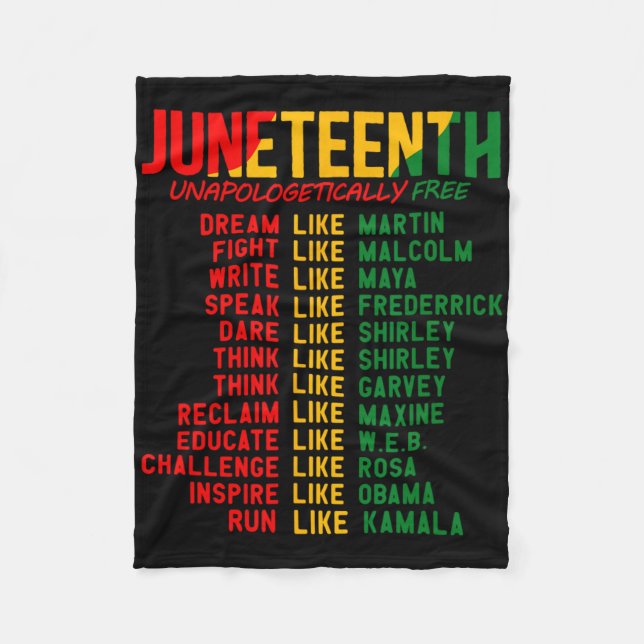 Couverture Polaire Juneteenth Leaders Hommes Femmes Inconditionnellem (Devant)