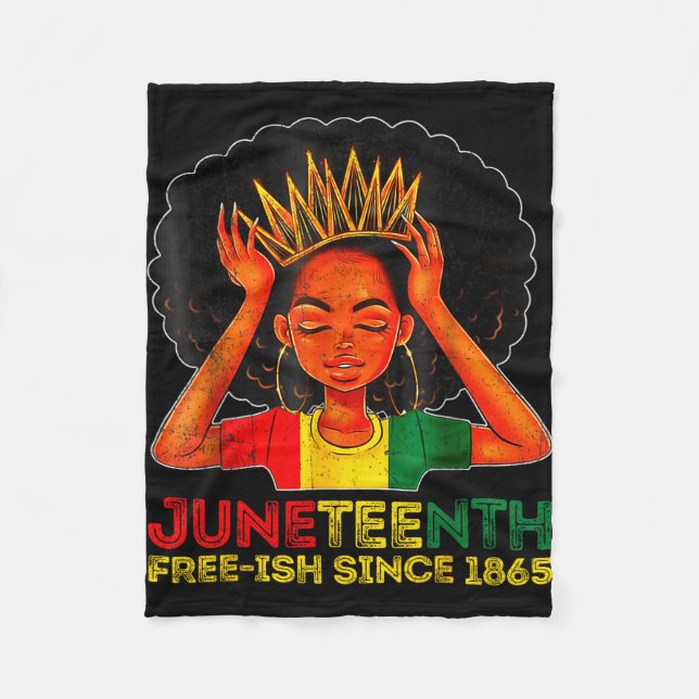 Couverture Polaire Juneteenth libre-ish depuis 1865 fierté noire femm (Devant)