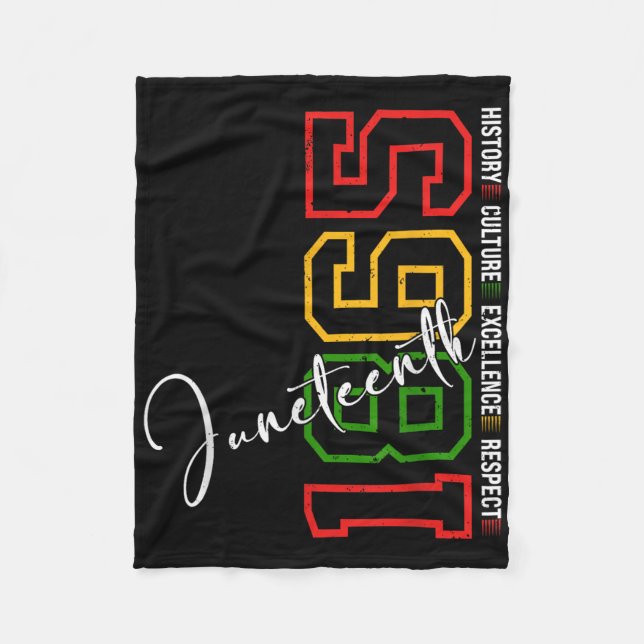 Couverture Polaire Juneteenth Shirts Women Men African American Junet (Devant)