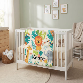 Couverture Polaire Jungle Fun Nom Personnalisé