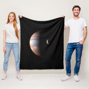 Couverture Polaire Jupiter Planète Géante Gazeuse & Io Lune Galiléenn