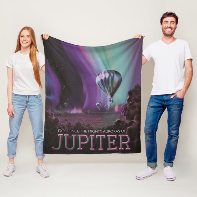 Couverture Polaire Jupiter Travel by Hot Air Balloon Bighty Aurora (En situation)