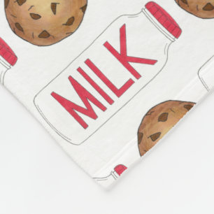 Couverture Polaire Jus De Lait Chocolat Chip Cookies Snack Aliments F