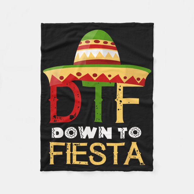 Couverture Polaire Jusqu'À Fiesta Dtf Mexique Mexique Cinco De Mayo (Devant)