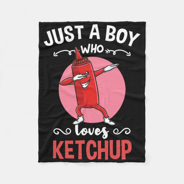 Couverture Polaire Just A Boy Who Loves Ketchup  (Devant)