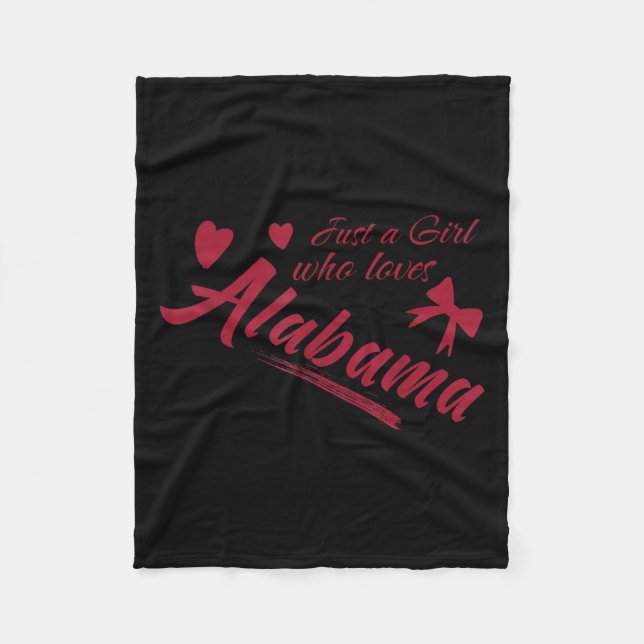 Couverture Polaire Just A Girl Who Loves Alabama, Womens And Girls Fu (Devant)