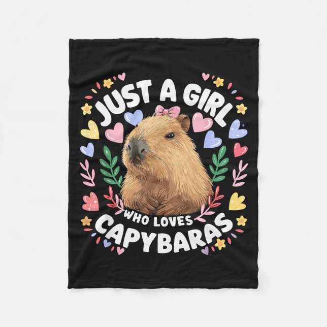 Couverture Polaire Just A Girl Who Loves Capybaras Cute Capybara Love (Devant)
