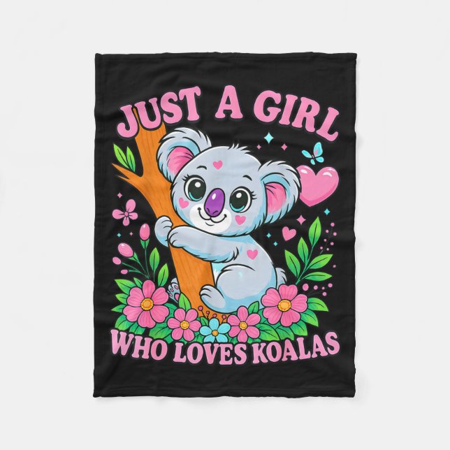 Couverture Polaire Just A Girl Who Loves Koalas Cute Funny Koala Gift (Devant)