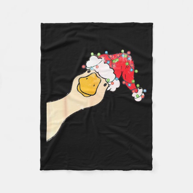 Couverture Polaire Just A Jolly Goose Funny Silly Goose Santa Christm (Devant)