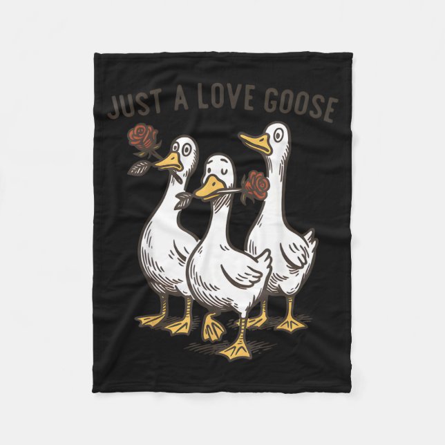 Couverture Polaire Just A Love Goose Funny Goose Happy Valentine’s Da (Devant)
