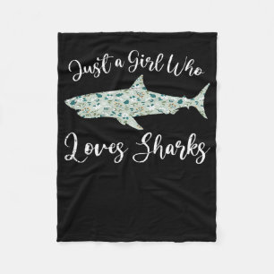 Couverture Polaire Just Girl Who Loves Sharks