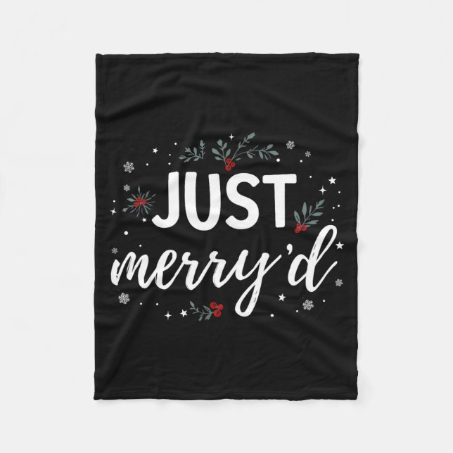 Couverture Polaire Just Merry'd Matching Christmas Wedding Party Marr (Devant)