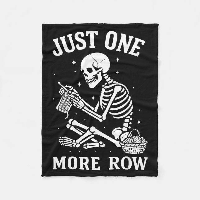 Couverture Polaire Just One More Row Crochet Skeleton Crocheting Knit (Devant)