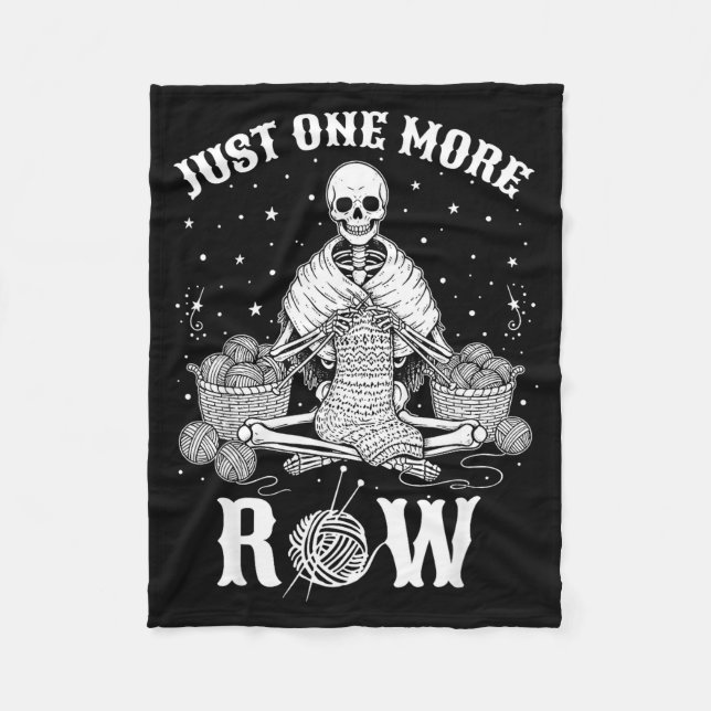 Couverture Polaire Just One More Row Crochet Skeleton Crocheting Knit (Devant)