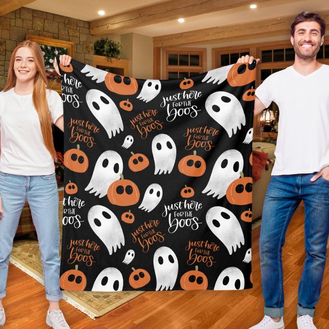 Couverture Polaire Juste Ici Pour Le Boos Mignonne Automne Et Hallowe (Just Here For The Boos Cute Autumn And Halloween Fleece Blanket)
