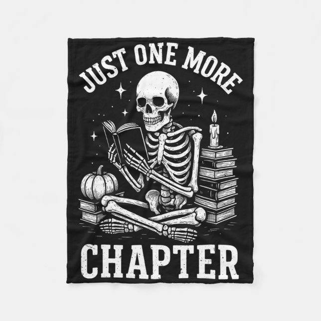 Couverture Polaire Juste Un Chapitre De Plus Skeleton Lecteur Lecture (Devant)