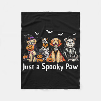 Couverture Polaire Juste Un Éffrayant Paw Halloween Amoureux des chie
