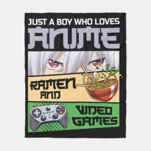 Couverture Polaire Juste un garçon qui aime Anime Ramen et jeux vidéo